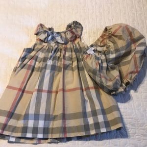 Burberry Childrens Checked Cotton Dress w/bloomers